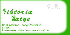 viktoria matye business card