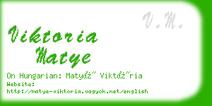 viktoria matye business card